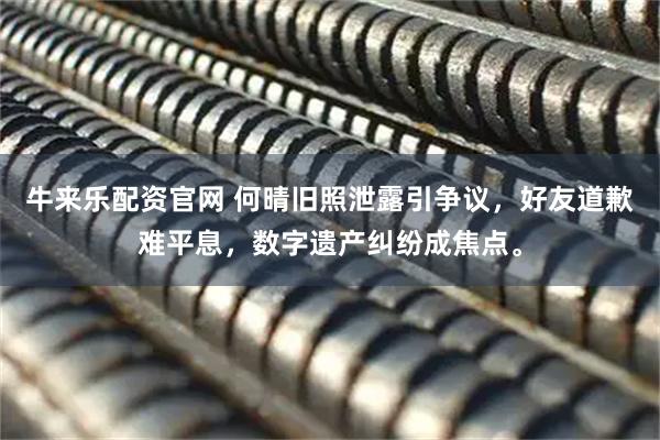 牛来乐配资官网 何晴旧照泄露引争议，好友道歉难平息，数字遗产纠纷成焦点。